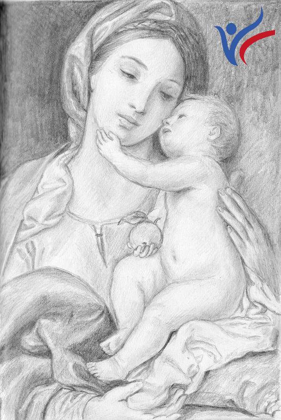 Mother and Baby Drawing