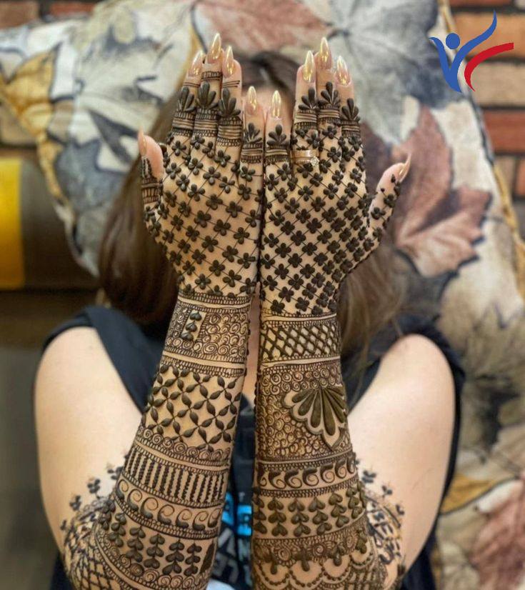 Simple Jaal Mehndi Design