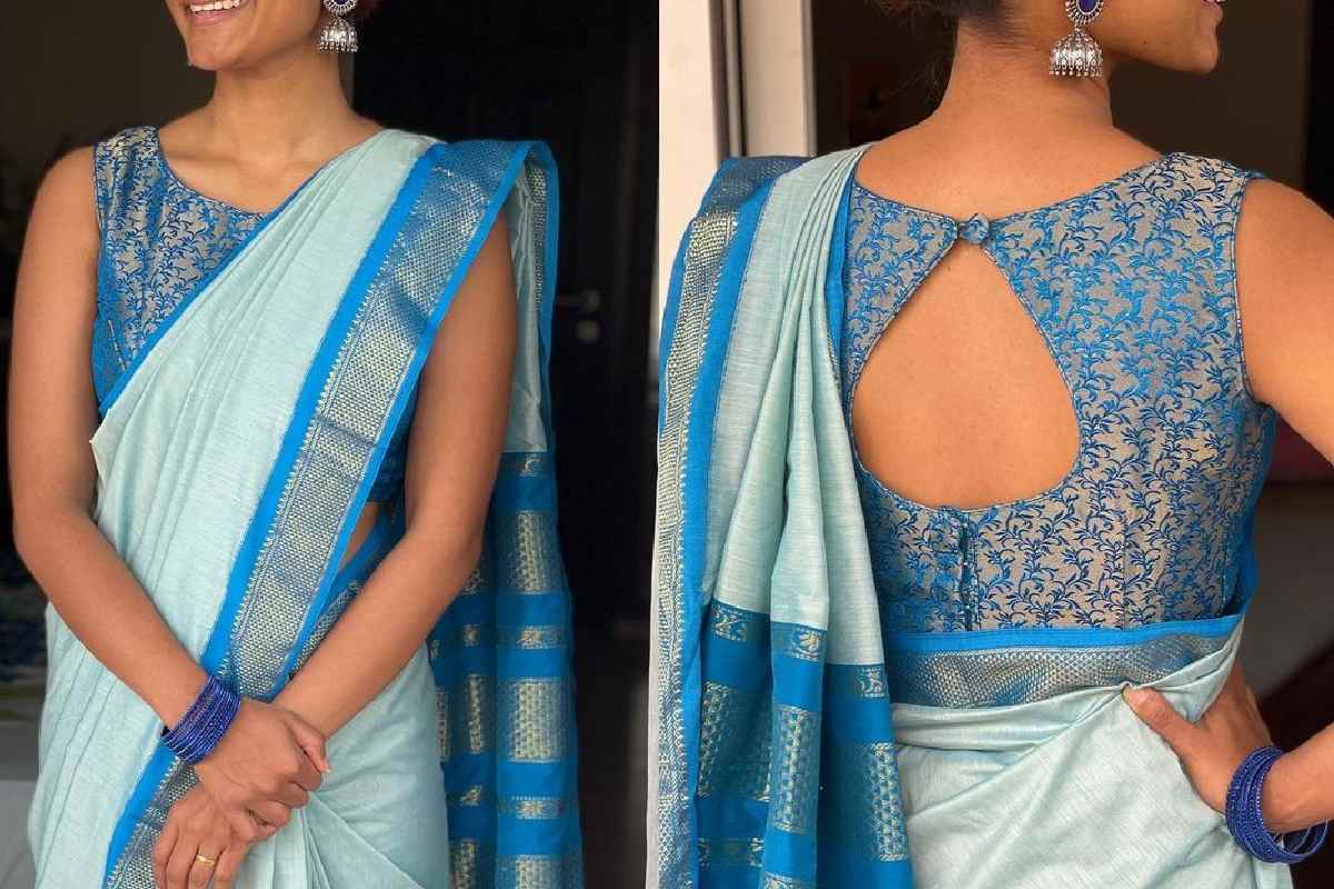 Silk Saree Blouse Back Designs