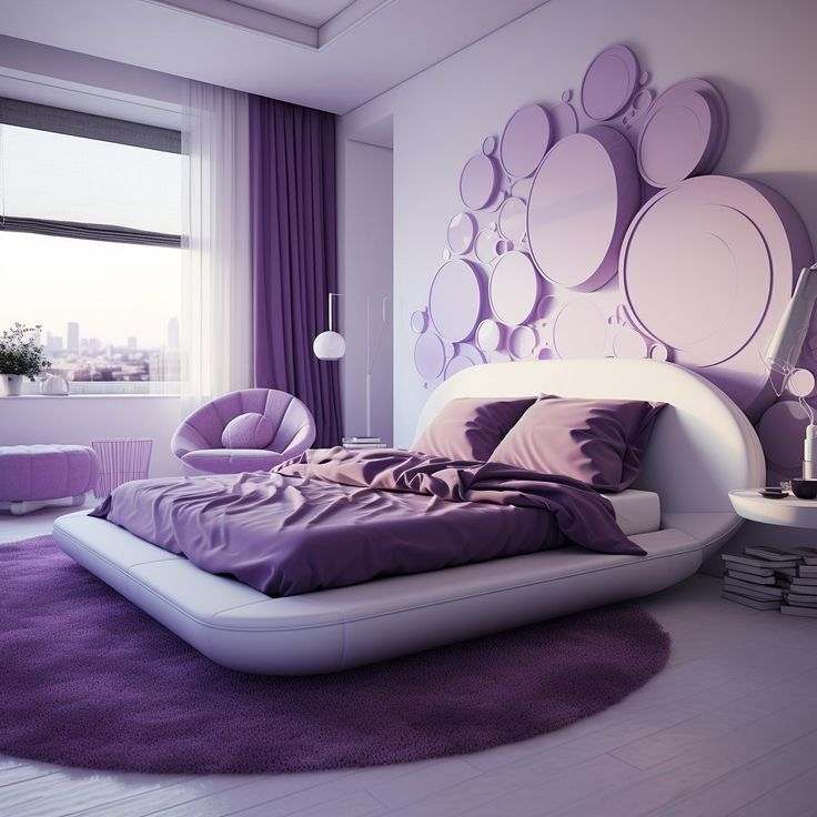 Soft Lavender and White